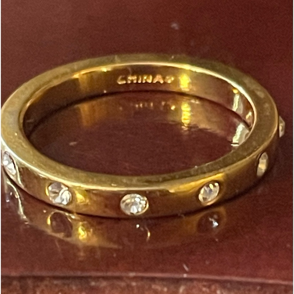 COACH Gold Diamond Ring Size 4